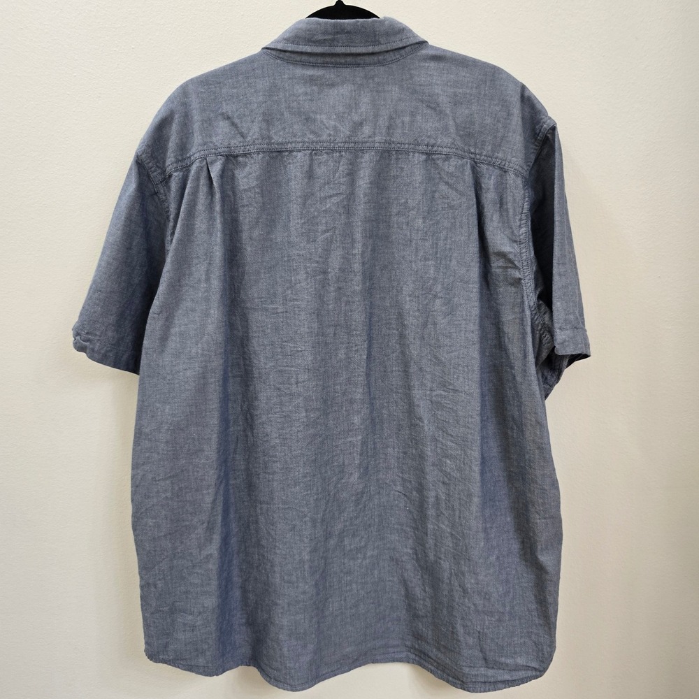 Carhartt Mens XL Loose Fit Short Sleeve Chambray Button Down Work Shirt TW4369-M - Picture 2 of 5